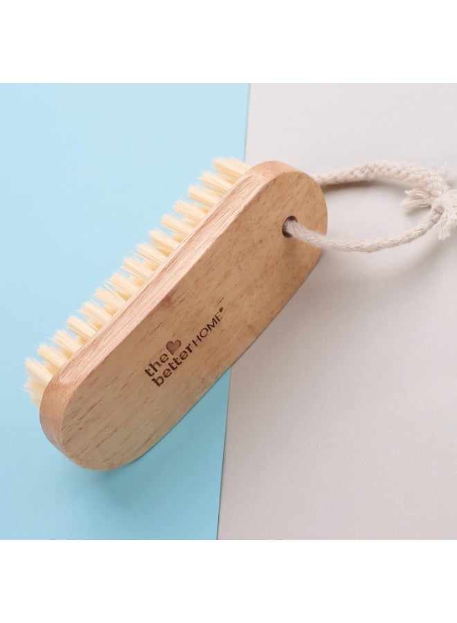 The Better Home Sneaker Cleaner Wooden Shoe Brush | Loop for Hanging | Shoe Cleaner | Shoe Brush For Leather Shoes | Washable Bristles | Soft Bristles Effective In Removing Dry Dust & Dirt - Image 2