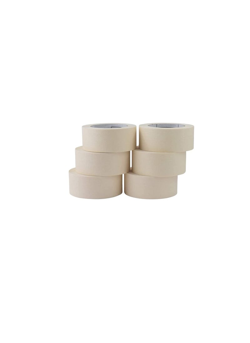 ROBUSTLINE Robustline Adhesive Masking Tape General Purpose Painter's Tape Bulk for Painting, Labeling, Packing, Craft, Art, Home, Office, School Etc. (1 INCH, 6)  - Image 2