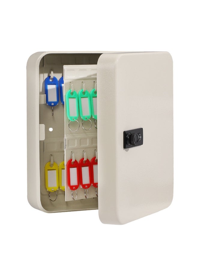 Generic - A Generation Of Key Box Real Estate Intermediary Key Cabinet Management Box Wall Car Key Box Iron Box-Color:48 Hanging Password Black - Image 1