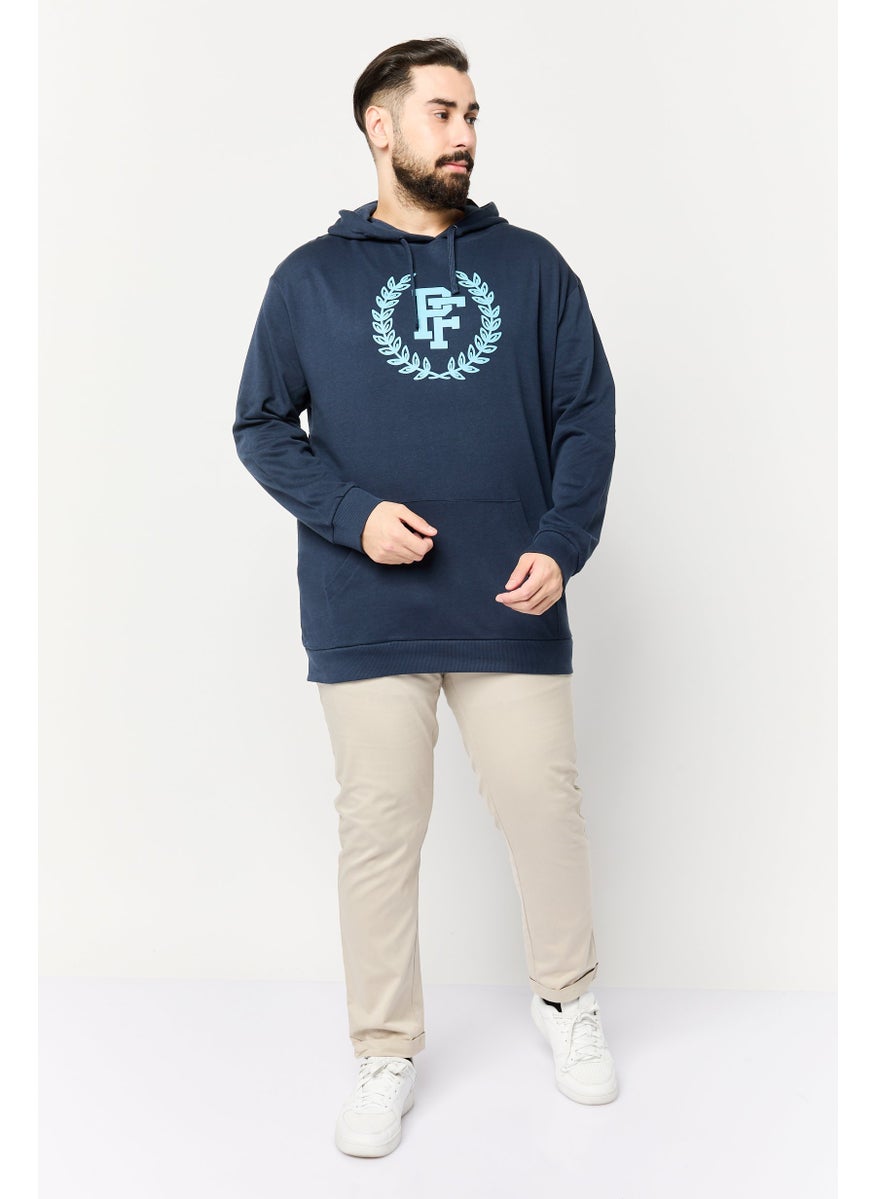 Paul Frank Men Long Sleeves Brand Logo Hoodie, Navy  - Image 2