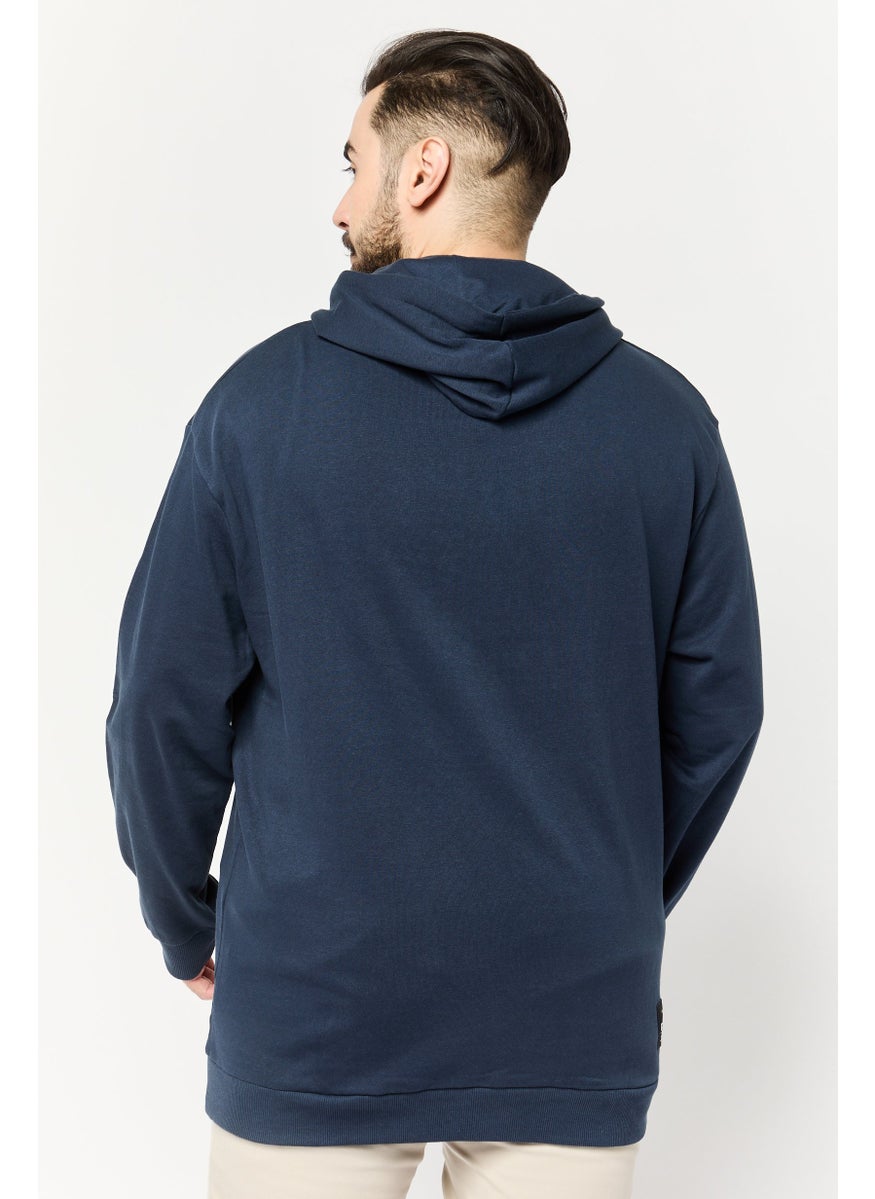 Paul Frank Men Long Sleeves Brand Logo Hoodie, Navy  - Image 3