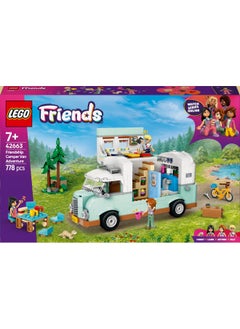 LEGO Friends Friendship Camper Van Adventure Set, Vehicle Building Toy with 3 Character Mini Dolls and Ferret Animal Figure for Fun Role Play, Birthday Gift for 7 Plus Year Old Girls 42663 (778 pieces)  - Image 2