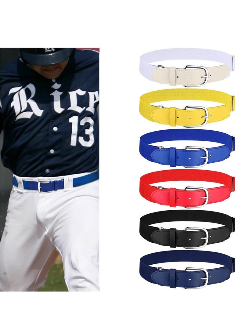 Y&D Softball Belt, 6 Pcs Youth Elastic Baseball Outdoor Sports 22-32 Inch Waistline Adjustable Belt for Kids Boys and Girls  - Image 1