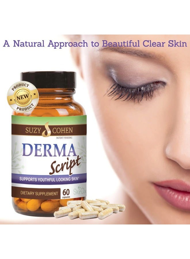 Script Essentials DermaScript Clear Skin Probiotic- Skin Care Routine Supplement - Biotin Face Supplemnt - Fights Acne, Dryness, Irritation and Rashes (60 Capsules) - Image 3