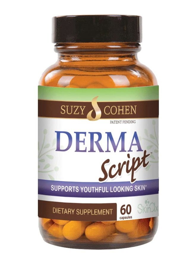 Script Essentials DermaScript Clear Skin Probiotic- Skin Care Routine Supplement - Biotin Face Supplemnt - Fights Acne, Dryness, Irritation and Rashes (60 Capsules) - Image 1