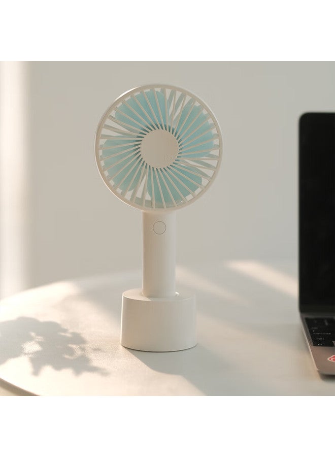 Solove N9pro Handheld Fan, Usb Rechargeable, Small Fan With Base, Portable, Summer Outdoor High-power, Student Desktop, Long Battery Life, Quiet Fan, White - Image 2
