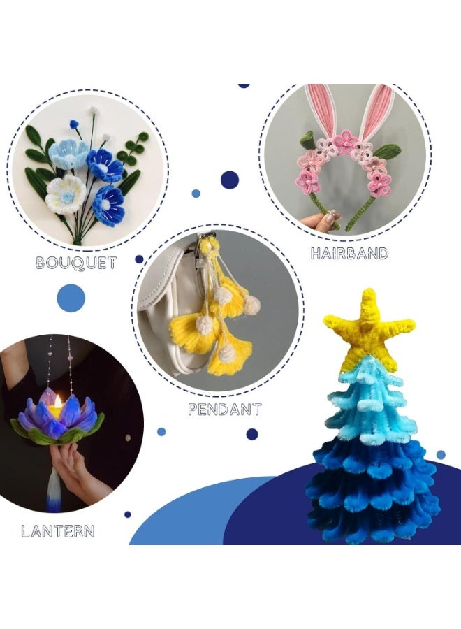KTrading 100 Pcs Pipe Cleaner | Chenille Stems for Hobby Crafts, Scrapbooking, DIY Accessory Decorations Creative School Projects (Dark Blue) - Image 2