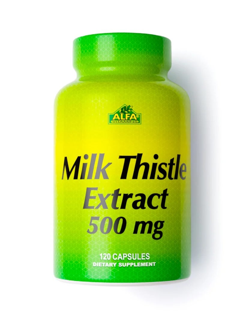 alfa vitamins Milk Thistle 500mg - 120 capsules  - Image 1