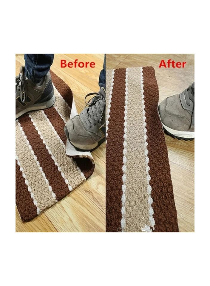 50-Pairs Round Type Strong Anti Curling Tape,Anti-slip Stickers Rug Gripper Self Adhesive Fastener,Keep Corners Flat Adhesive Tape for Bed Sheet,Sofa Cushion,Mat - Image 3