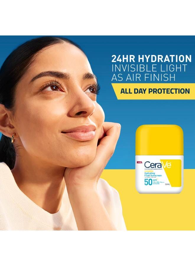 CeraVe Invisible Hydrating Fluid Sunscreen SPF50 50ml - Image 5