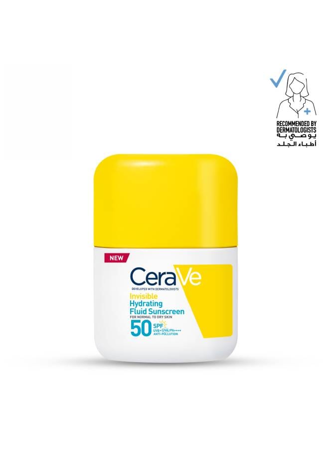 CeraVe Invisible Hydrating Fluid Sunscreen SPF50 50ml - Image 1