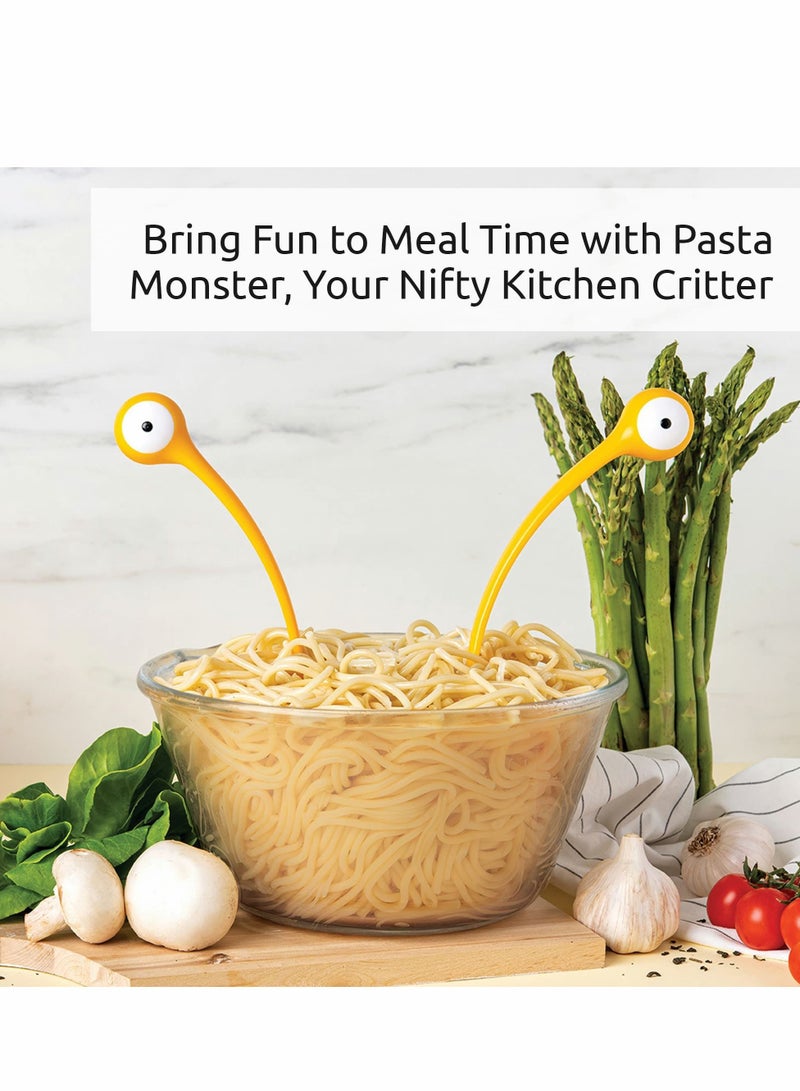 NIBEMINENT Spaghetti Spoon and Pasta Tong, BPA-Free Fun Kitchen Gadgets, Food Safe Salad Fork Set - Server - Image 3