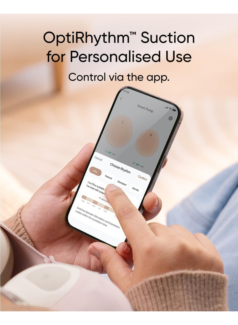 eufy Breast Pump E10, Wearable Breast Pump, Electric Hands-Free with App-Controlled Smart Rhythm Hospital-Grade Suction Portable Design Leak-Proof and Ultra-Quiet Performance - Image 2