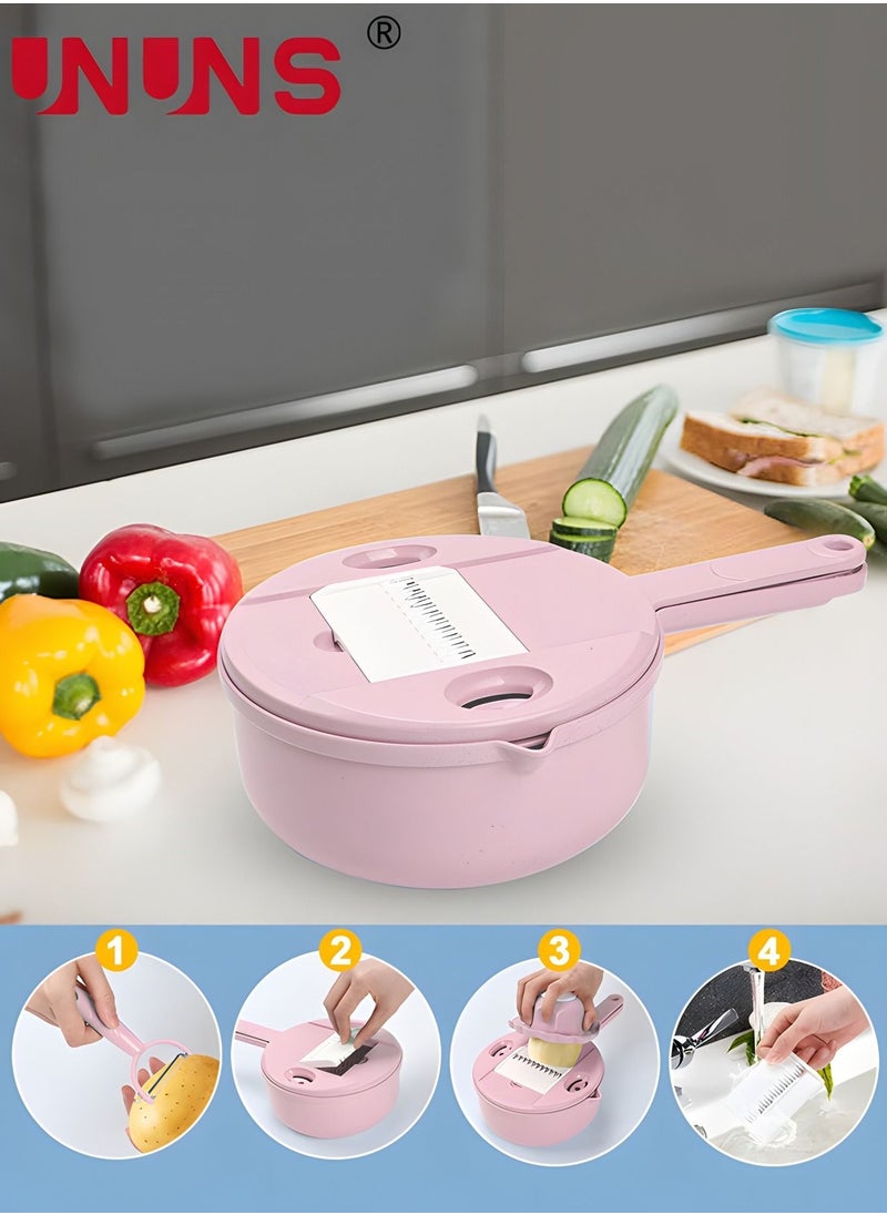 UNUNS - Vegetable Chopper, 12 in 1 Multifunction Food Chopper, Multifunction Vegetable Cutter/Slicer with Container Dicing Machine Food Slicer Pro - Image 1