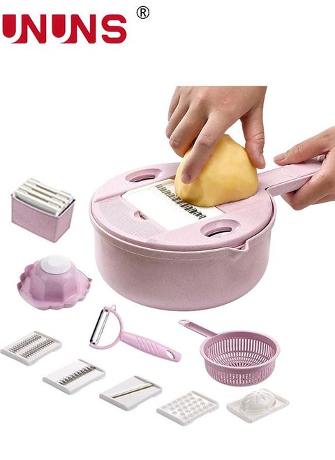 Vegetable Chopper, 12 in 1 Multifunction Food Chopper, Multifunction Vegetable Cutter/Slicer with Container Dicing Machine Food Slicer Pro