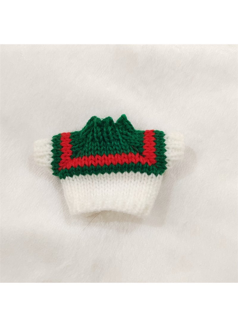 Trendy Labubu Doll Clothes Sweaters Scarves Red line green white sweater one piece 