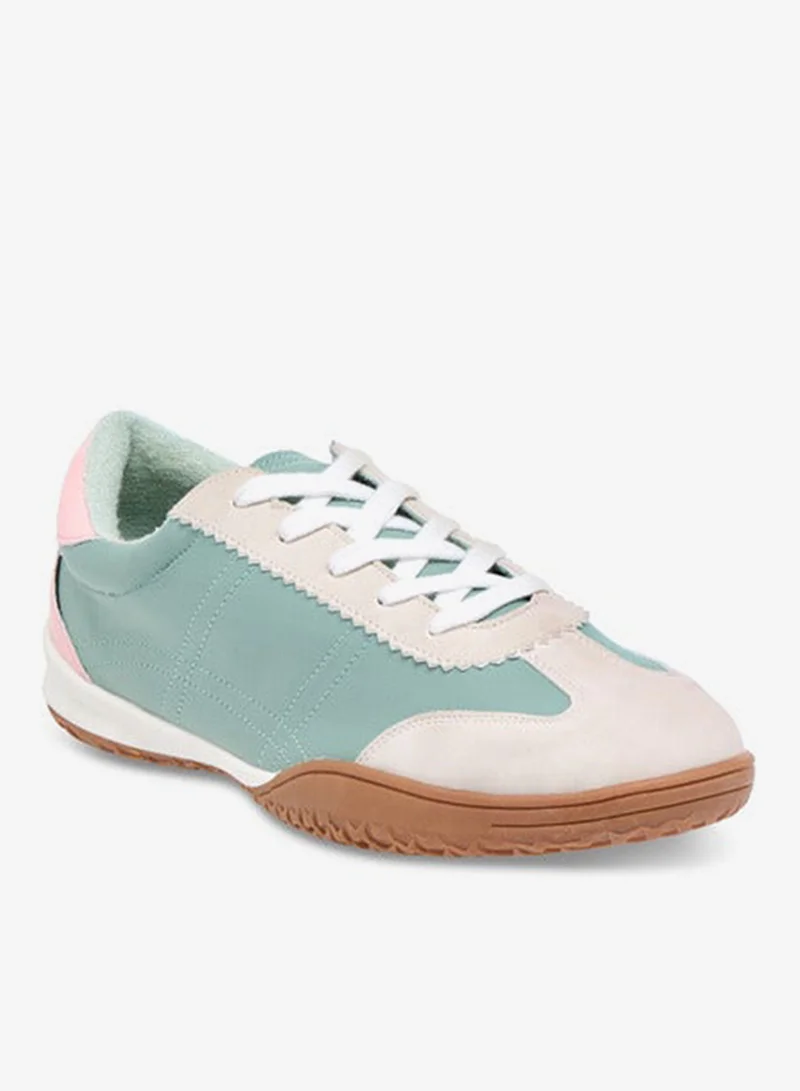 Flora Bella By Shoexpress PINK Women Panelled Lace-Up Sneakers for Women | Best Price UAE