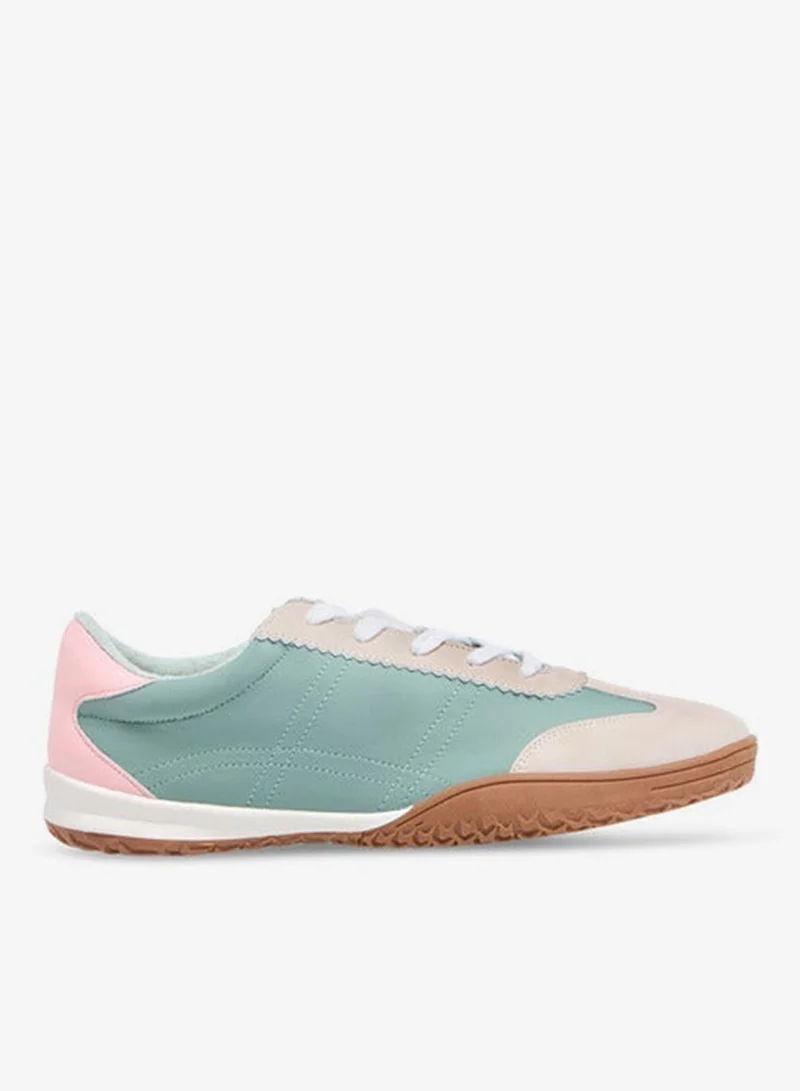 Women Panelled Lace-Up Sneakers