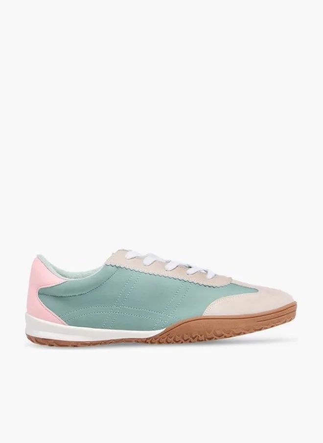 Flora Bella By Shoexpress PINK Women Panelled Lace-Up Sneakers for Women | Best Price UAE