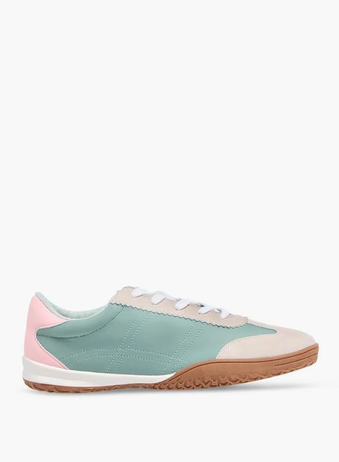 Women Panelled Lace-Up Sneakers