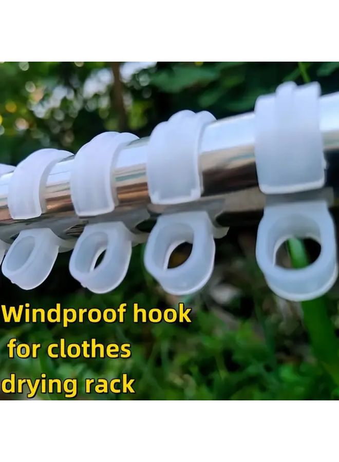 11 قطعة من خطاف الملابس البلاستيكي المثبت على الحائط المقاوم للرياح لتخزين المنزل - Image 3