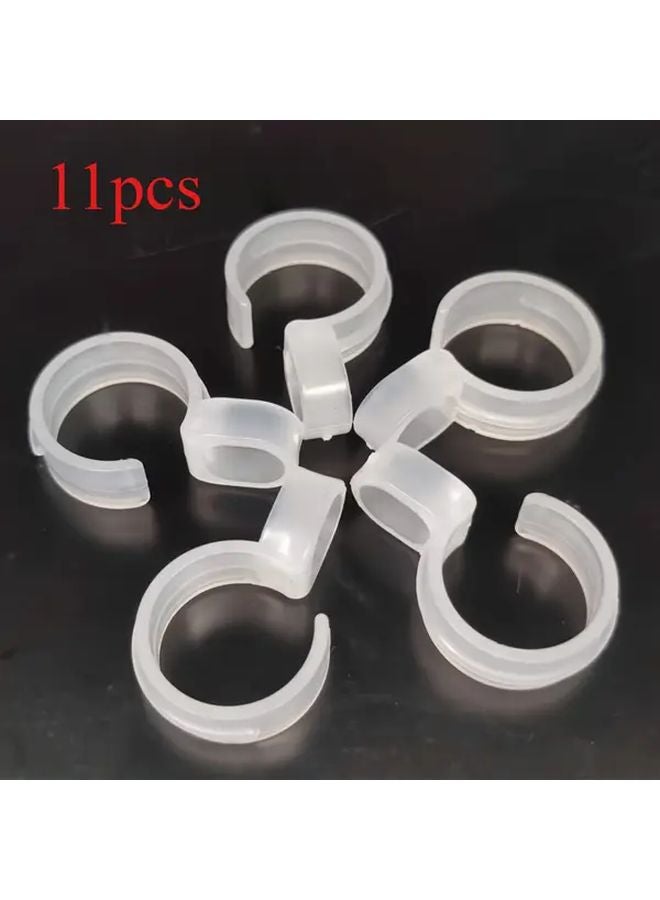 11 قطعة من خطاف الملابس البلاستيكي المثبت على الحائط المقاوم للرياح لتخزين المنزل - Image 1