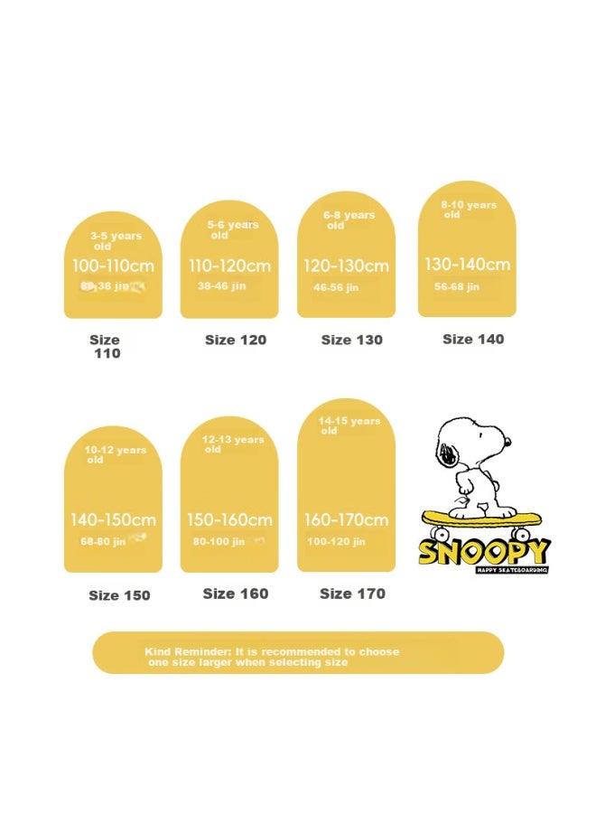Snoopy Kids Ice Silk Quick-dry Pants  Summer New Thin Sports Pants Boys Cooling Long Trousers