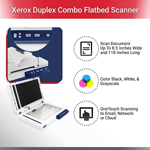 Xerox XD-COMBO Duplex Combo Flatbed Document Scanner for PC and Mac, Automatic Document Feeder (ADF) - Image 2