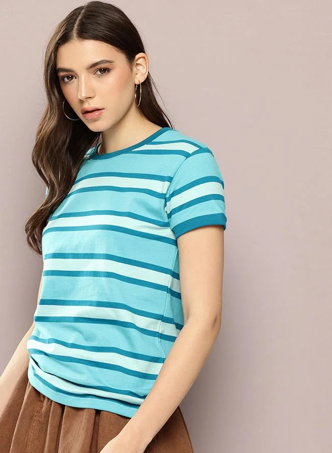 Dillinger Women Regular Striped T-Shirt