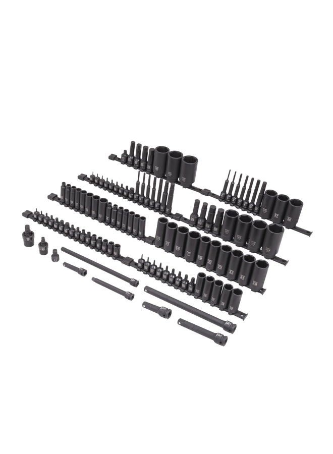 SUNEX 10105 3/8" & 1/2" Drive SAE & Metric 6 Point Standard & Deep with Star (E and Tamperproof), Triple Square, & Hex Bit, 105-Piece - Image 1