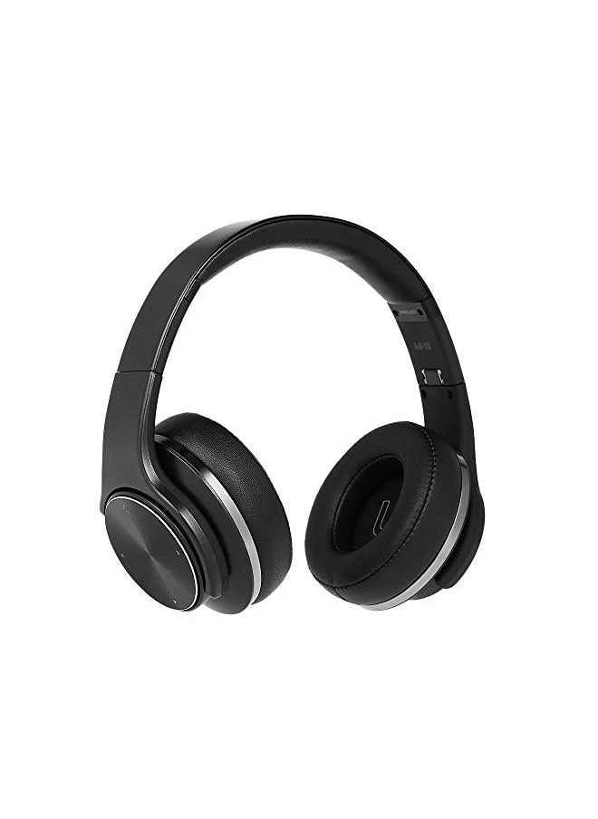 erorex - Mh5 2 In 1 Bluetooth Headphones Twist Out Speaker Bluetooth 4.2 Over Ear Headset Nfc Fm Radio Tf Card Reading 3.5Mm Wired Earphone Aux In Hands Free With Microphone Black - Image 1