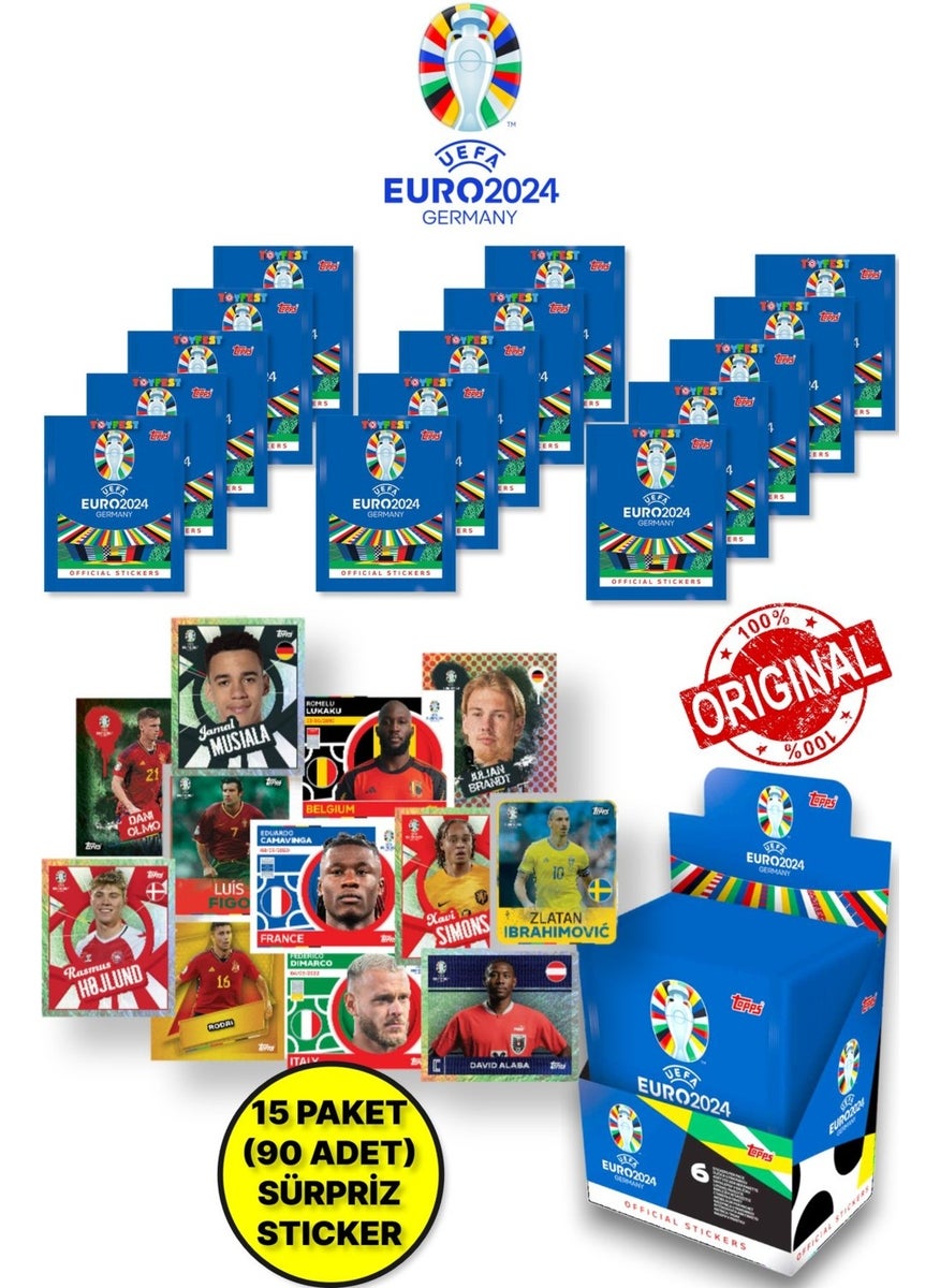 Toyfest - Germany Euro 2024 European Championship Match Attax - 15 Football Player Sticker Package (90 Stickers) - Image 1