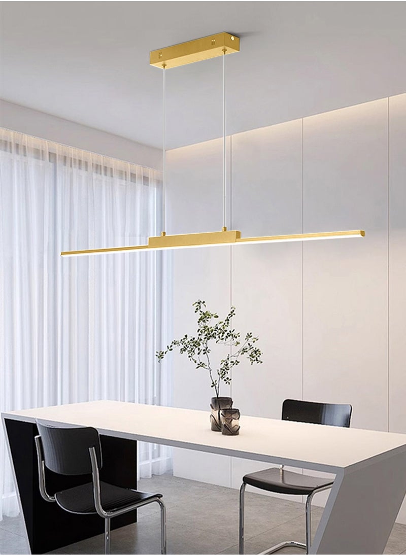 LOOPITYS 120CM - Three color temperature - Modern luxury - Restaurant pendant light, bedroom pendant light, 150cm height adjustable,chandelier,golden  - Image 5