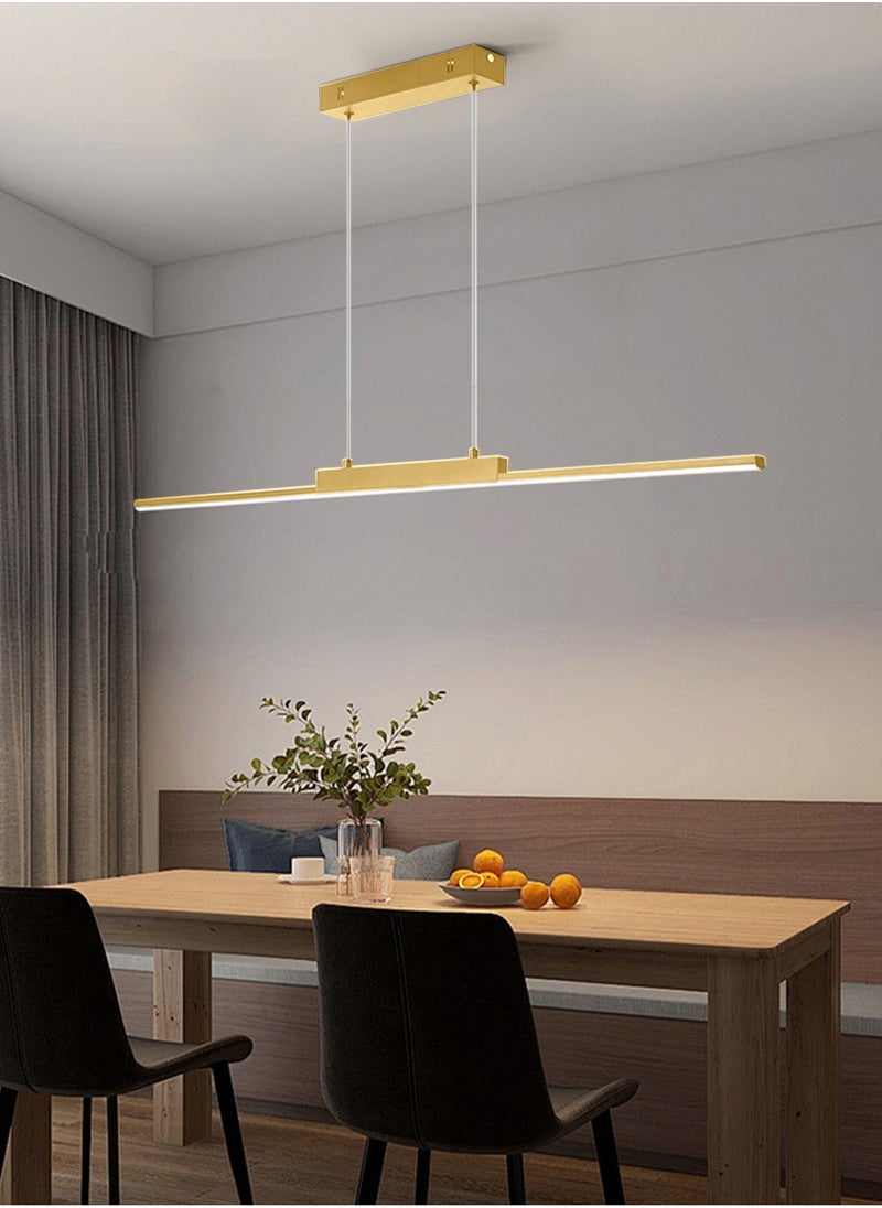 LOOPITYS 120CM - Three color temperature - Modern luxury - Restaurant pendant light, bedroom pendant light, 150cm height adjustable,chandelier,golden  - Image 1