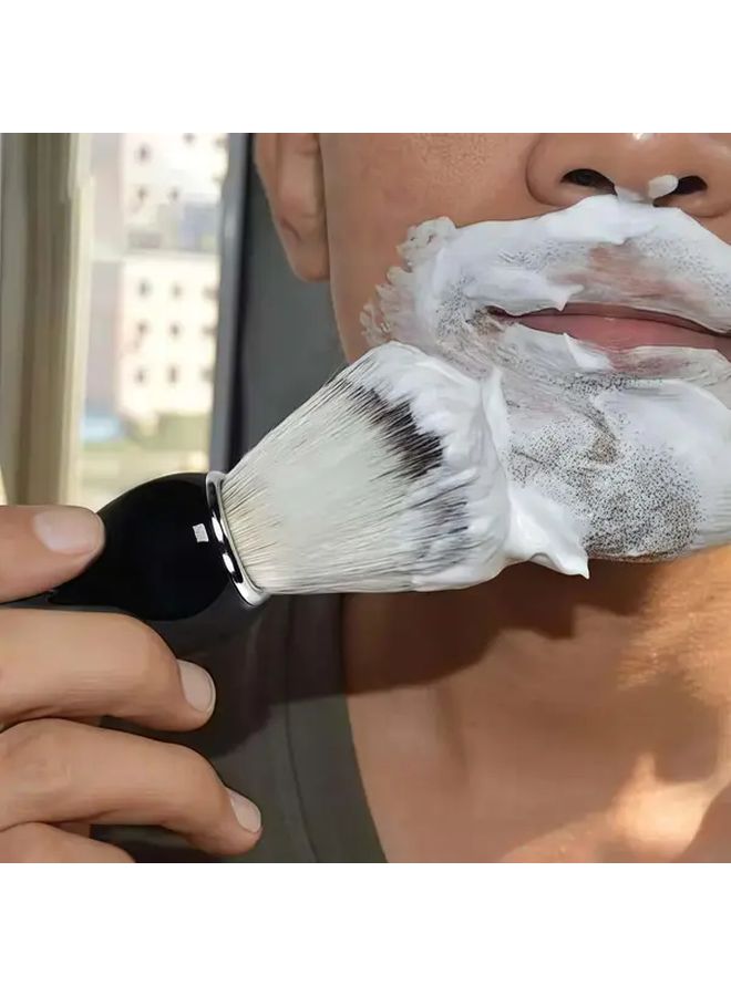 Bristle Men Shaving Brush Barber Salon Facial Beard Cleaning Tool Razor H23-29 Green - Image 2