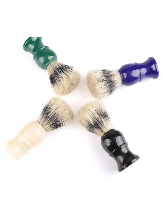Bristle Men Shaving Brush Barber Salon Facial Beard Cleaning Tool Razor H23-29 Green - Image 3