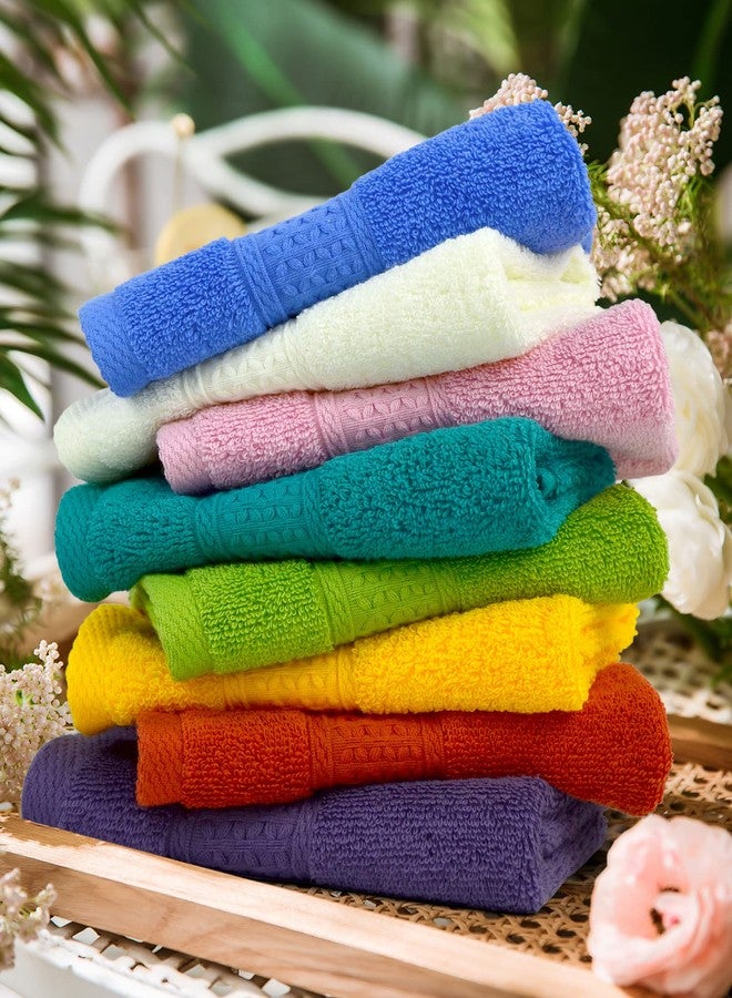 Cleanbear Wash Cloths for Your Body 24-Pack Washcloths Soft Cotton Face Cloths, Large Shower Wash Cloth Set (8 Colors 13” x 13”) 100% Cotton Small Towels for Bathrooms and Guestroom - Image 2
