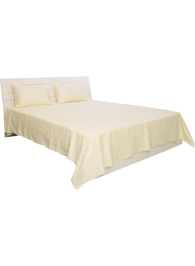 Hotel Linen Klub Hotel Linen Klub Cream Queen Size 240 X 260 Cm Hotel Linen Bedding Set - 3 Pieces, Off White, Cotton Material  - Image 5