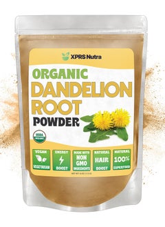 XPRS Nutra XPRS Nutra Organic Dandelion Root Powder - Vegan Friendly Antioxidant Power for Liver Support - Dandelion Root for Tea and Beverages - Immune Boosting Dandelion Powder (8 Ounce)  - Image 1