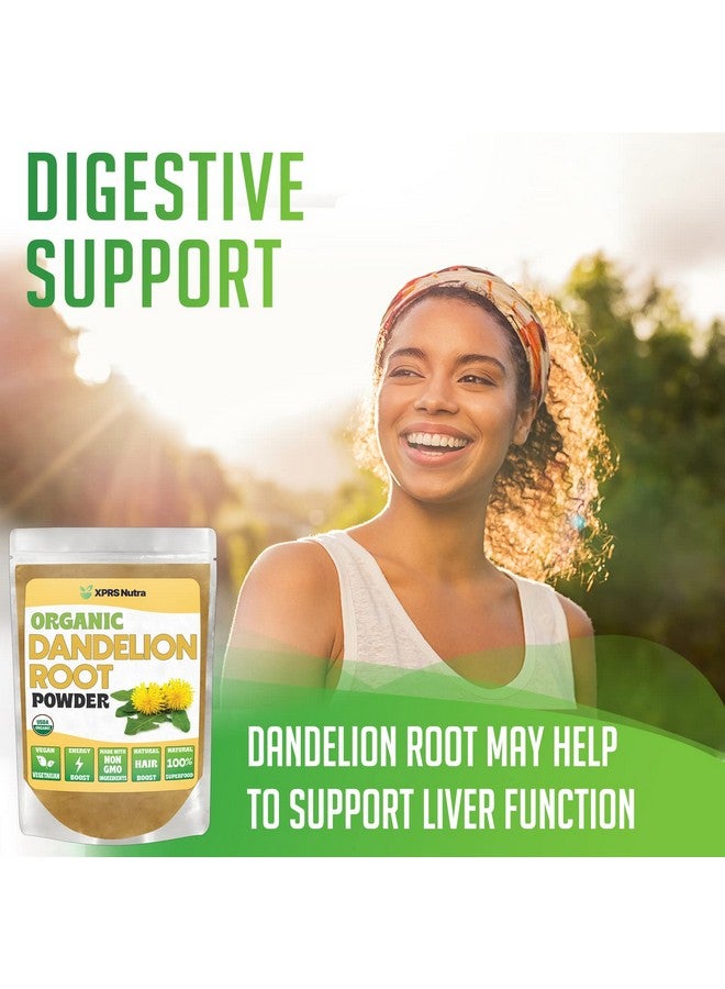 XPRS Nutra Organic Dandelion Root Powder - Vegan Friendly Antioxidant Power for Liver Support - Dandelion Root for Tea and Beverages - Immune Boosting Dandelion Powder (8 Ounce) - Image 2