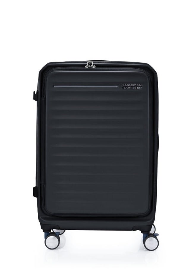 AMERICAN TOURISTER FRONTEC 68cm Medium TSA Jet Black-HARD SPINNER - EXPANDER IN ALL SIZES  - Image 2