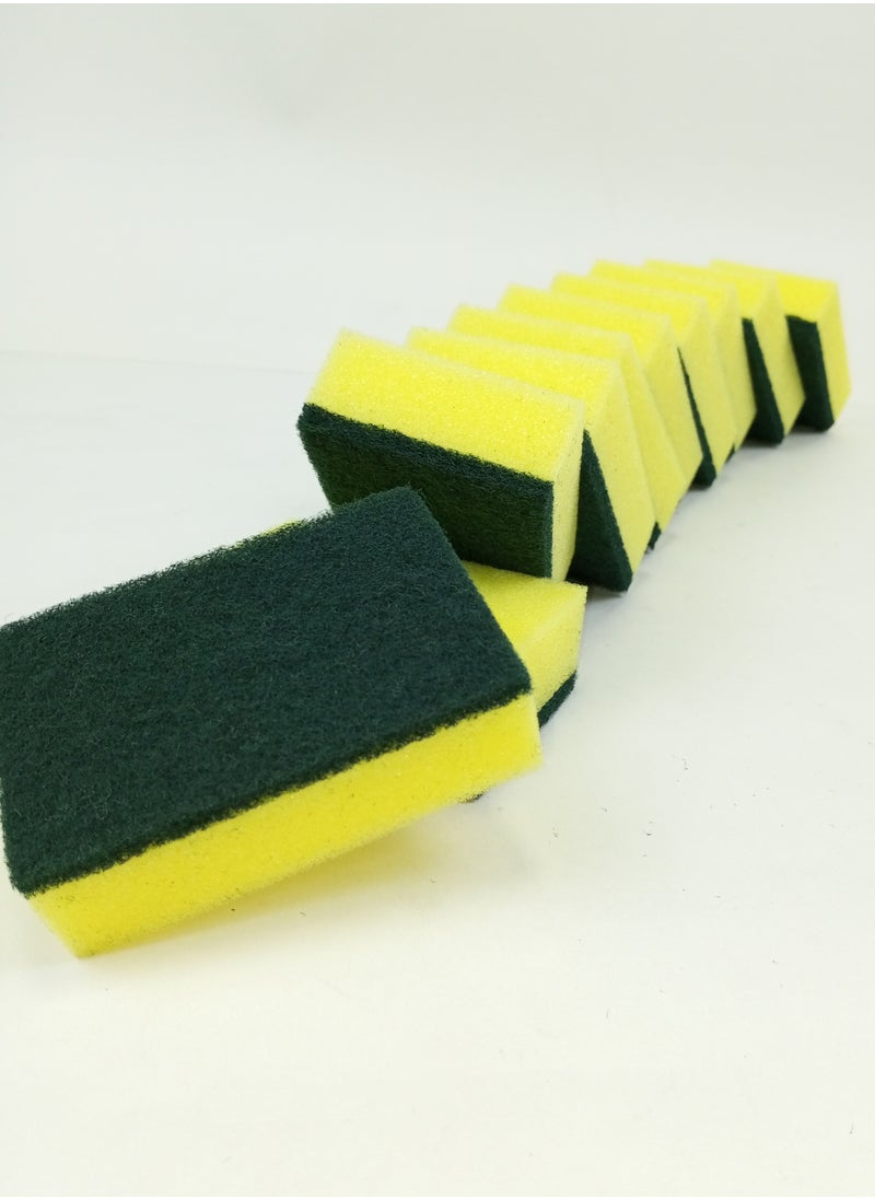10 Piece Dish & Pot Washing Sponge Set Cleaning With Long Lasting Dishwashing Scrubbers Sponge
