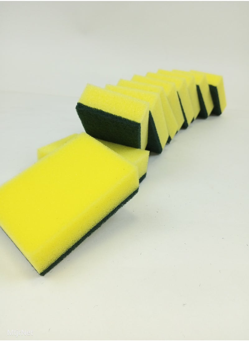 10 Piece Dish & Pot Washing Sponge Set Cleaning With Long Lasting Dishwashing Scrubbers Sponge