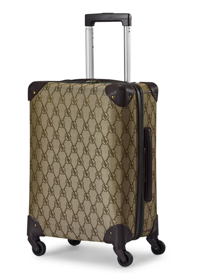 Limra 20-Inch Premium Soft Leather Cabin Carry-On Trolley Suitcase