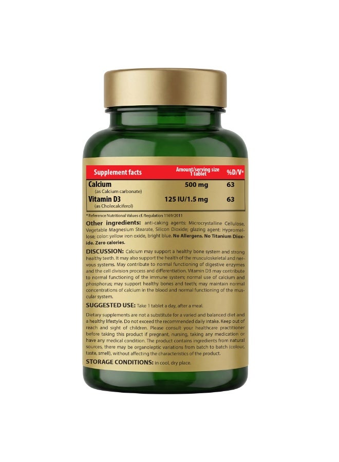 Cosmo Pharm Calcium + Vitamin D3 | Supports Strong Bones, Teeth & Muscle Function | 90 Tablets - Image 2