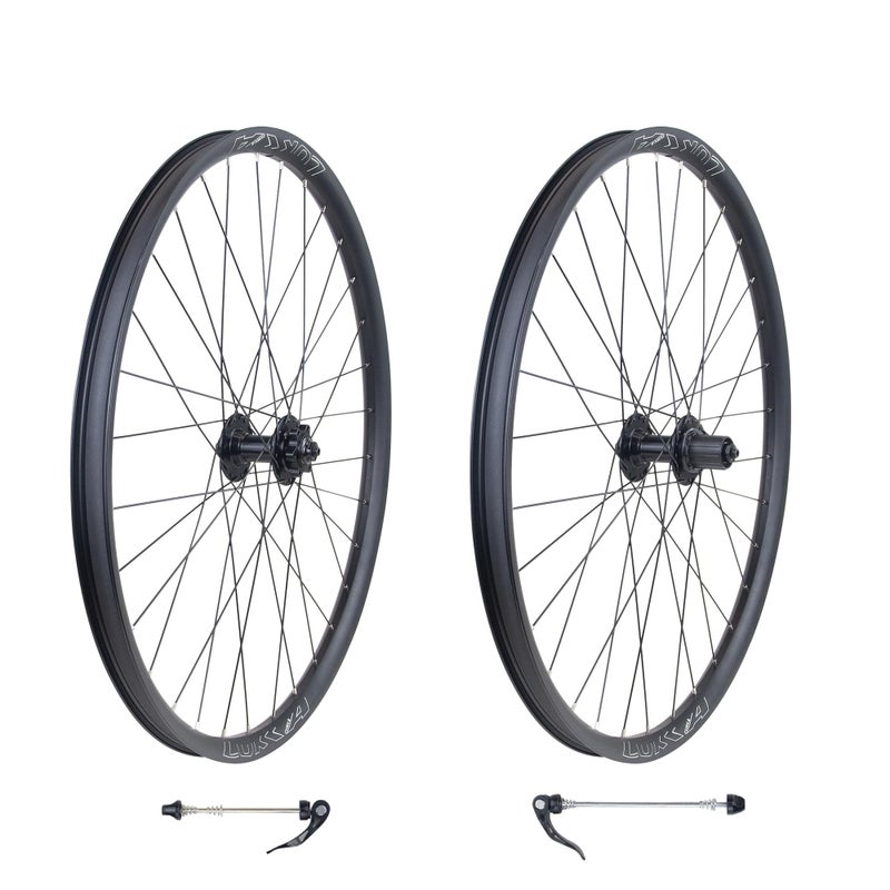WEEROCK 27.5 Inch MTB Wheel Set Aluminium Alloy Double Wall Rims for Mountain Bikeï¼Œ Front & Rear Wheelsets with Bearing Hubs for DISC Brake compatibes with 7/8/9/10/11 Speeds Casette - Image 1