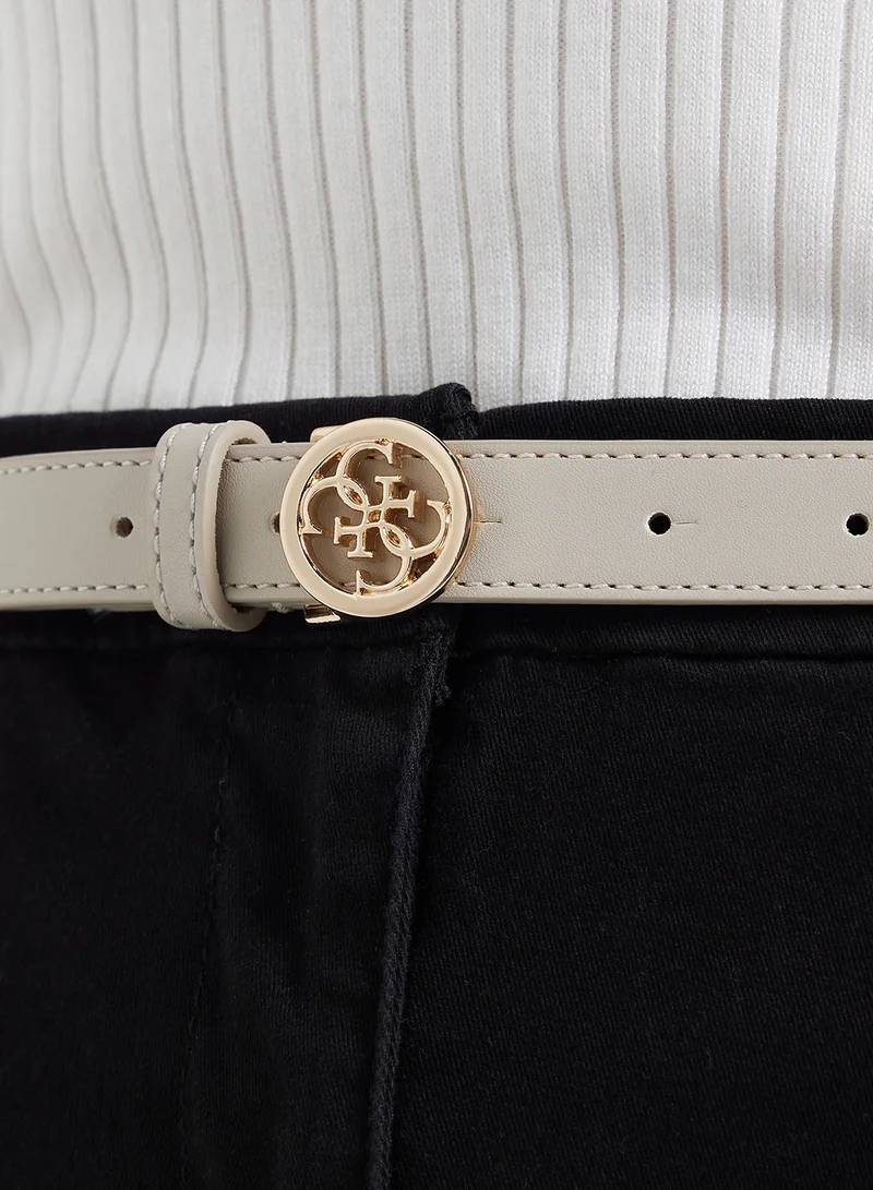 جس Logo Detailed None Allocated Hole  Belt