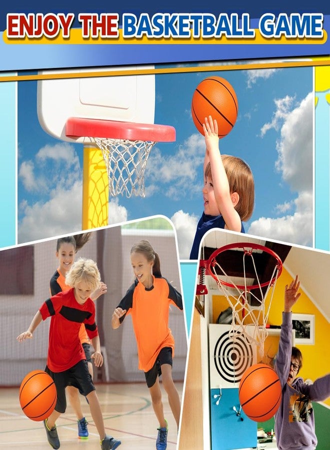 Amarlozn 9" Mini Basketball for Indoor Mini Basketball Hoop, Replacement Basketballs Soft Ball for Inflatable Pool, Pool Beach Sandbox Outdoor Sports Gift Pack for Toddler kids Adults, 5 PCS (with Pump) - Image 4