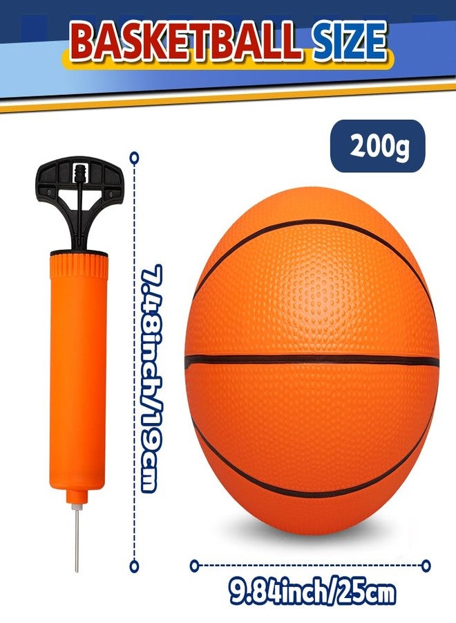 Amarlozn 9" Mini Basketball for Indoor Mini Basketball Hoop, Replacement Basketballs Soft Ball for Inflatable Pool, Pool Beach Sandbox Outdoor Sports Gift Pack for Toddler kids Adults, 5 PCS (with Pump) - Image 2