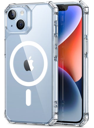 ESR Air Armor Case for iPhone 14 Plus, Military-Grade Protection with Shockproof Air-Guard Corners, Yellowing-Resistant Acrylic, Clear, MagSafe-Compatible, Raised Screen & Camera Guard - pzsku/Z94E615BCF64E25C1E7D9Z/45/_/1672827198/b45a21ee-d02c-4e65-9bb7-dff4637db249